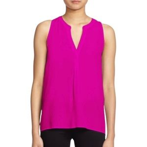 Joie Silk Blouse Women's Size‎ Small Pink Magenta Aruna Sleeveless Top Loose Fit